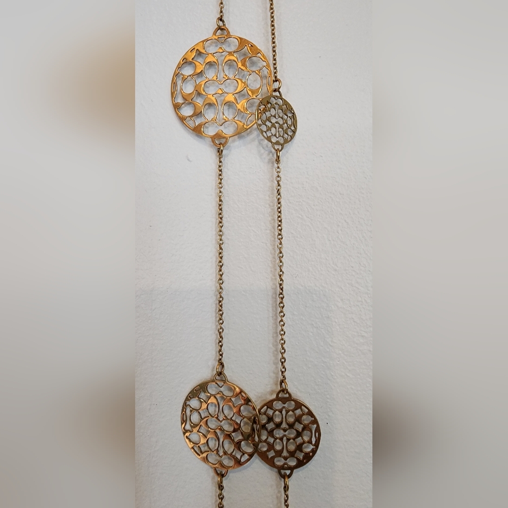 Coach Signature Gold Filigree Necklace - Picture 5 of 7